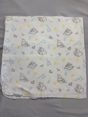 Disney White Baby Dumbo receiving blanket
